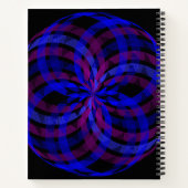 3D Center Flower Petal Geometric Spiral Notebook Notitieboek (Achterkant)