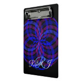 3D Center Geometric Flower Petal Mini Clipboard Klembord (Angled2)