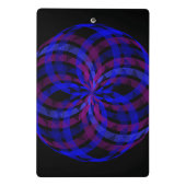 3D Center Geometric Flower Petal Mini Clipboard Klembord (Achterkant)