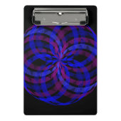 3D Center Geometric Flower Petal Mini Clipboard Klembord (Voorkant)