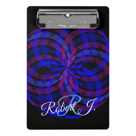 3D Center Geometric Flower Petal Mini Clipboard Mini Klembord (Voorkant)