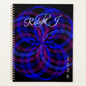 3D Center Geometric Flower Petal Spiral Planner (Voorkant)