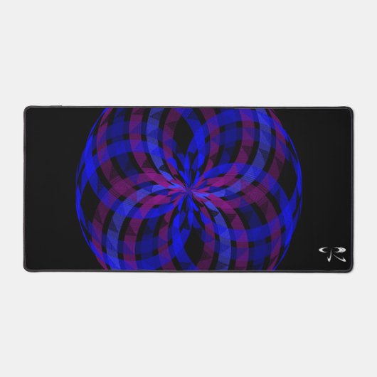 3D Centrum Bloem Petal Desk Muismat Mat (Voorkant)