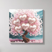 3D Cherry Blossom Tree met Glitter en Intertwine Canvas Afdruk (Voorkant)