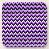 3D Chevron in Purples en Black Onderzetter (Voorkant)