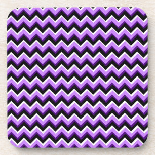 3D Chevron in Purples en Black Onderzetter