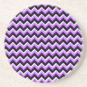 3D Chevron in Purples en Black Zandsteen Onderzetter (Voorkant)