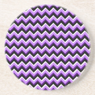 3D Chevron in Purples en Black Zandsteen Onderzetter