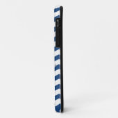 3D Chevrons Blauw/Wit iPhone 5/5S Hoesje Personali (Achterkant/links)