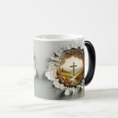 3D christelijk kruis Magische Mok (Voorkant rechts)