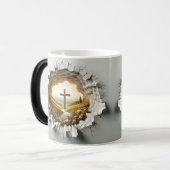 3D christelijk kruis Magische Mok (Voorkant links)