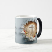 3D Christelijk Kruis Magische Mok (Voorkant rechts)