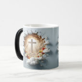 3D Christelijk Kruis Magische Mok (Voorkant links)