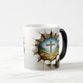 3D Christian Cross Magische Mok (Voorkant rechts)
