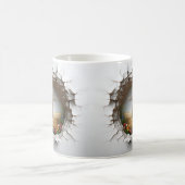 3D Christian Cross Magische Mok (Center)