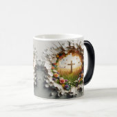 3D Christian Cross Magische Mok (Voorkant rechts)