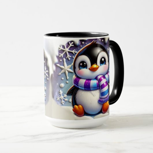 3D Christmas Coffee Mok Wrap (Voorkant rechts)