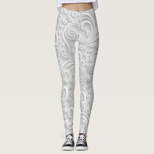 "3D CHRISTMAS FLORAL" LEGGINGS (Voorkant)