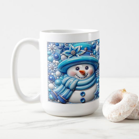 3D Christmas Snowman Koffiemok (Met donut)