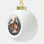 3D CLASSIC KERSTMIS KERSTMAN KERAMISCHE BAL ORNAMENT (Rechts)