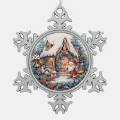 3D CLASSIC KERSTMIS  KERSTMAN KERAMISCHE BAL ORNAMENT (Voorkant)