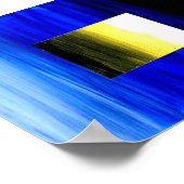 3D Cool Design Blue Square door Teo Alfonso Poster (Hoek)