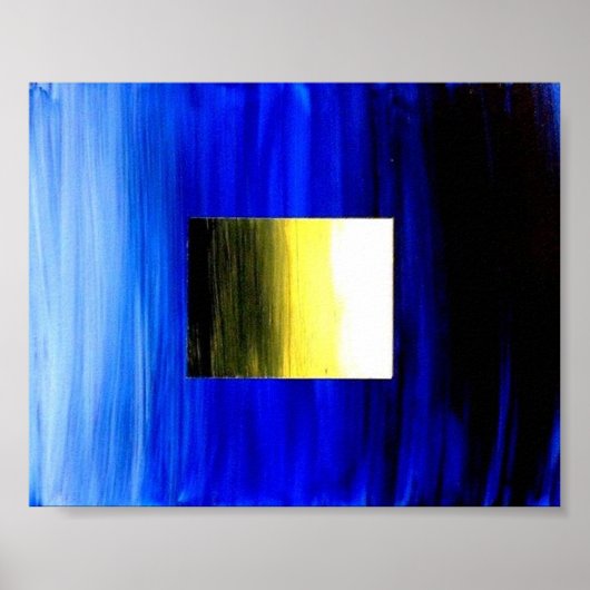 3D Cool Design Blue Square door Teo Alfonso Poster (Voorkant)