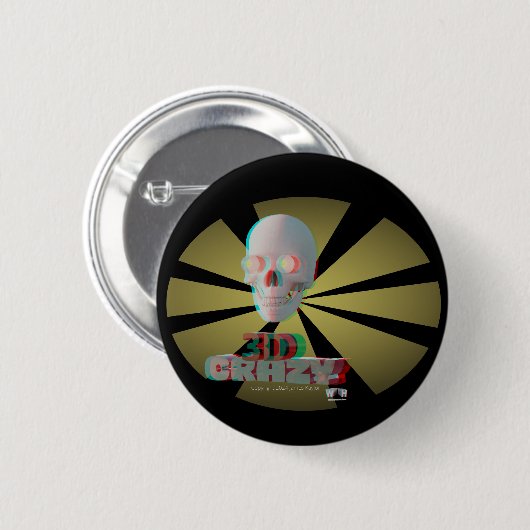3D Crazy Ronde Button 5,7 Cm (Voorkant /achterkant)