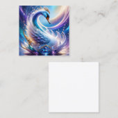 3d. Crystal Swan is een 3D-printbedrijf dat zorg Vierkante Visitekaartje (Voorkant / Achterkant)