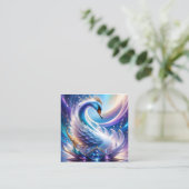 3d. Crystal Swan is een 3D-printbedrijf dat zorg Vierkante Visitekaartje (Staand voorkant)