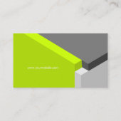 3D Cube Green Grey Architect Logo visitekaartje (Achterkant)