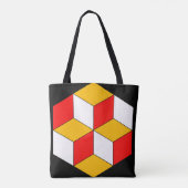 3d cubes tote bag (Achterkant)
