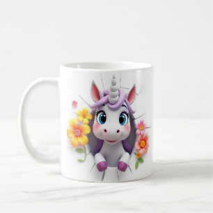3D-cute-baby-unicorn-mokwrap, 3D mokontwerp Koffiemok