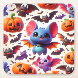 3D cute bats halloween Kartonnen Onderzetters