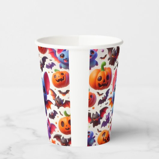 3D cute bats halloween Papieren Bekers (Links)