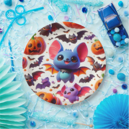 3D cute bats halloween Papieren Bordje