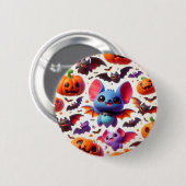 3D cute bats halloween Ronde Button 5,7 Cm (Voorkant /achterkant)