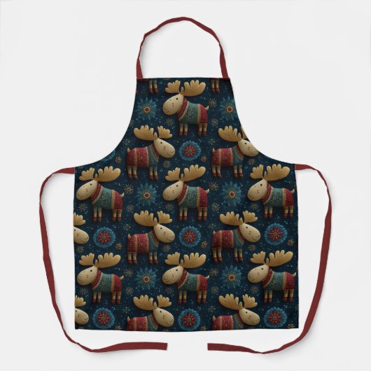 3D Cute Christmas Moose In Sweater Schort (Voorkant)