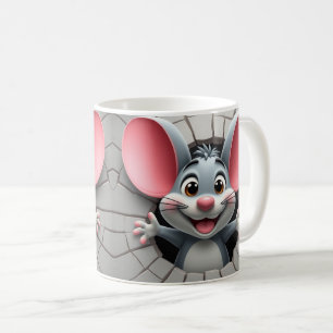 3d cute muismokkel omwikkeling, 3d mok omwikkeling