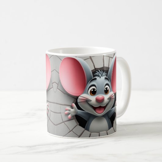 3d cute muismokkel omwikkeling, 3d mok omwikkeling (Voorkant rechts)
