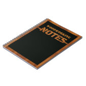 3D Cutout houtbewerking op zwart Notitieboek (Linkerzijde)