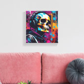 3D Cyberpunk-canvas  Canvas Afdruk (Insitu (Woonkamer))