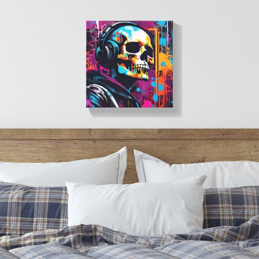 3D Cyberpunk-canvas  Canvas Afdruk (Insitu (Slaapkamer))
