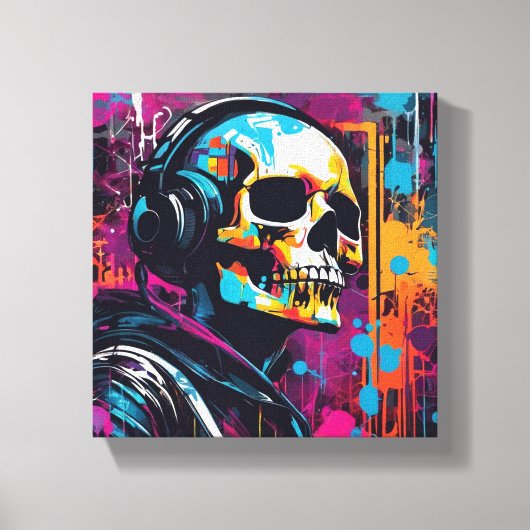 3D Cyberpunk-canvas  Canvas Afdruk (Voorkant)