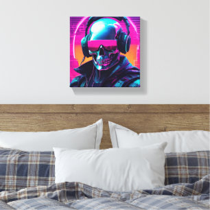 3D Cyberpunk-canvas Canvas Afdruk
