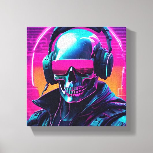 3D Cyberpunk-canvas Canvas Afdruk (Voorkant)