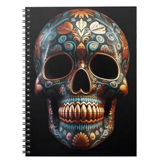 3D dag van de dode schedel Notitieboek (Voorkant)