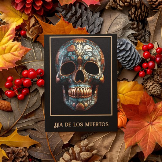 3D Dag van de Dode Schedel, op maat Briefkaart