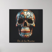 3D Dag van de Dode Schedel, op maat Canvas Afdruk (Voorkant)