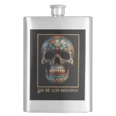 3D Dag van de Dode Schedel, op maat Flacon (Voorkant)